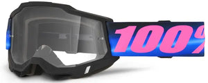 100% Accuri 2 crossbril zwart/blauw/fluor roze – heldere lens