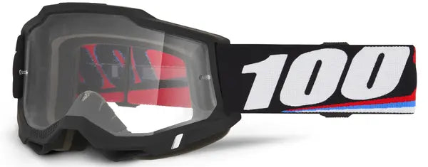 100% Accuri 2 crossbril zwart/blauw/rood/wit – heldere lens