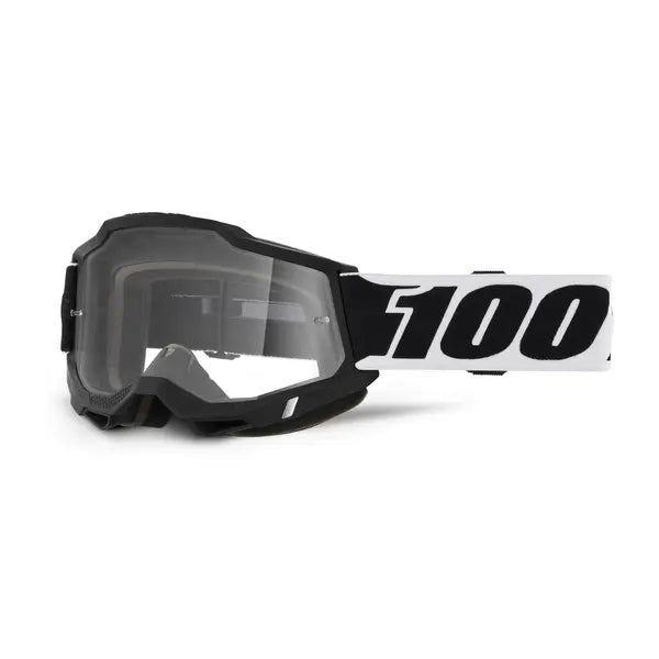 100% Accuri 2 crossbril zwart/wit – heldere lens
