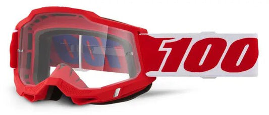 100% Accuri 2 crossbril rood/wit – heldere lens