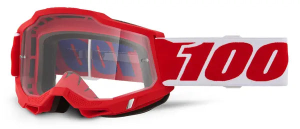 100% Accuri 2 crossbril rood/wit – heldere lens