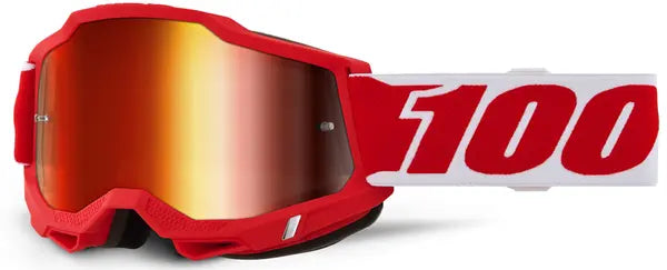 100% Accuri 2 crossbril rood/wit – spiegellens