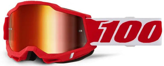 100% Accuri 2 crossbril rood/wit – spiegellens