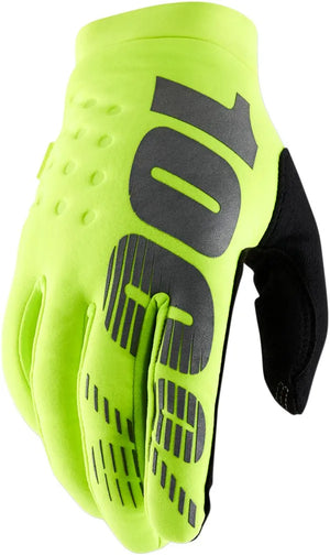 100% Brisker crosshandschoenen fluor geel/zwart – maat S
