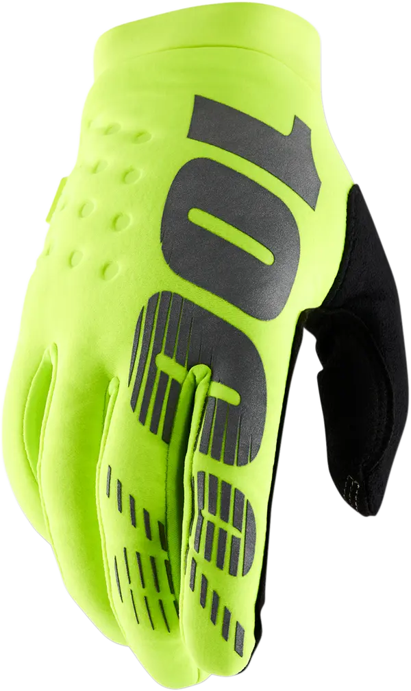 100% Brisker crosshandschoenen fluor geel/zwart – maat M