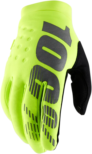 100% Brisker crosshandschoenen fluor geel/zwart – maat M