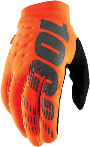 100% Brisker jeugdcrosshandschoenen oranje/zwart