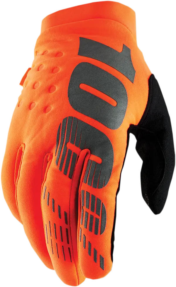 100% Brisker jeugdcrosshandschoenen oranje/zwart
