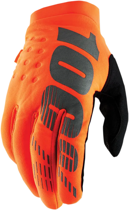 100% Brisker jeugdcrosshandschoenen oranje/zwart