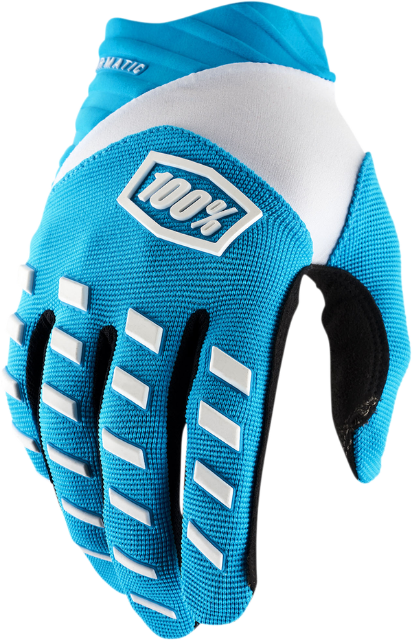 100% handschoenen Airmatic Licht Blauw / Wit Maat XL