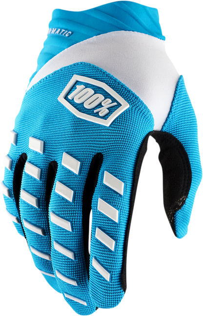 100% handschoenen Airmatic Licht Blauw / Wit Maat XL