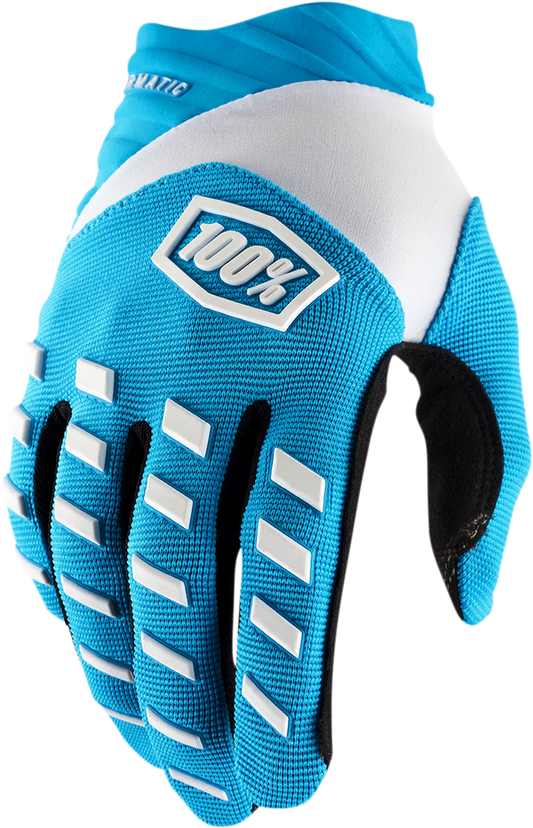 100% handschoenen Airmatic Licht Blauw / Wit Maat XL