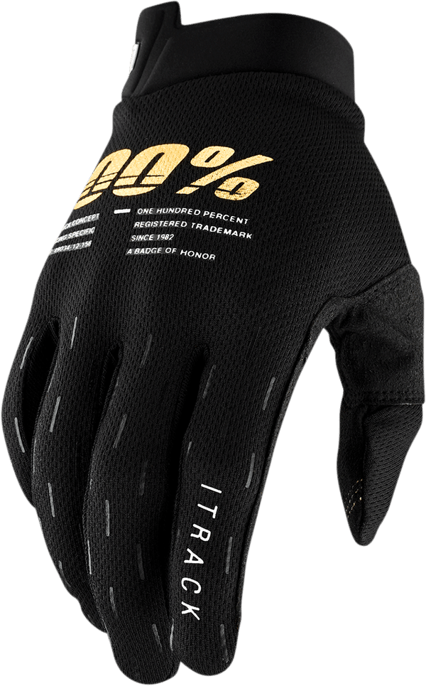 100% handschoenen Itrack Zwart Maat XXL - MxProStoreParts