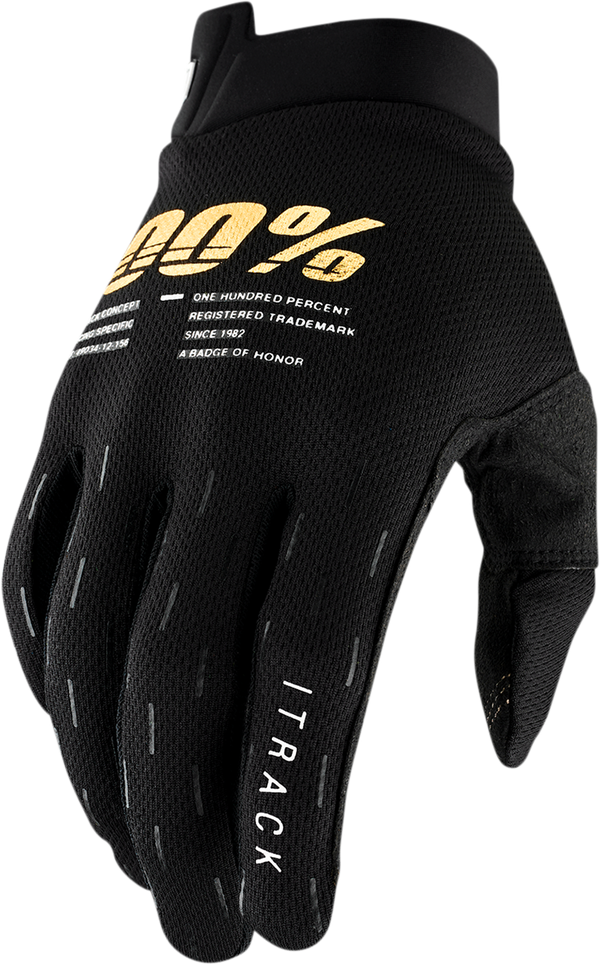 100% handschoenen Itrack Zwart Maat M