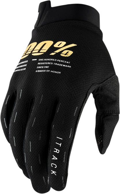 100% handschoenen Itrack Zwart Maat XL