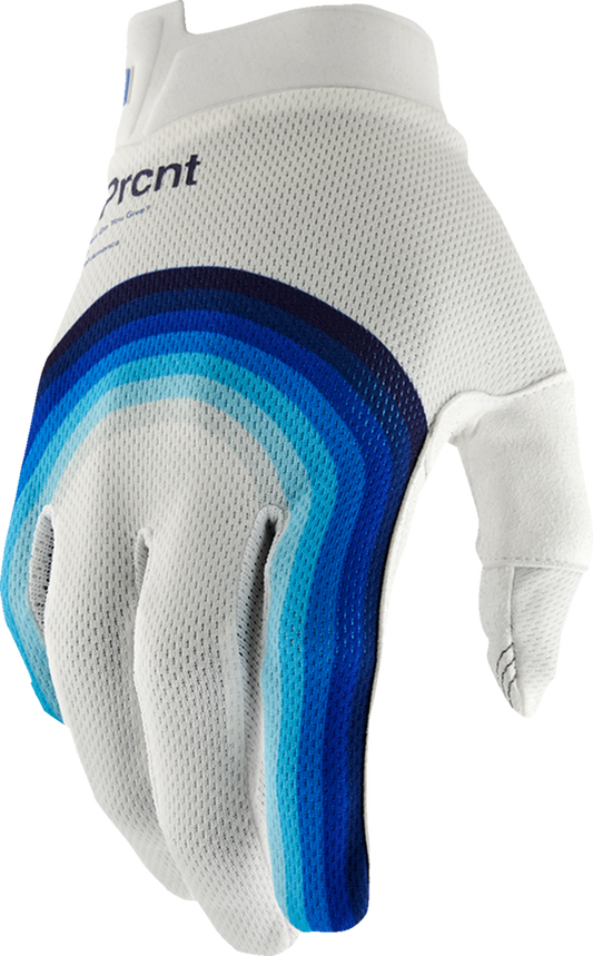 100% handschoenen Itrack Rewind Wit / Blauw Maat M