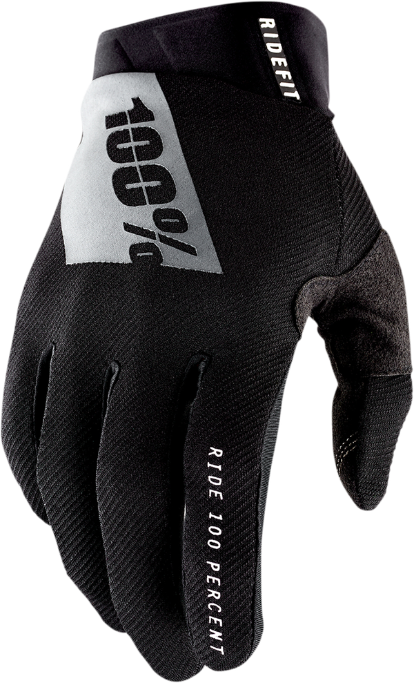 100% handschoenen Ridefit Zwart / Wit Maat XL
