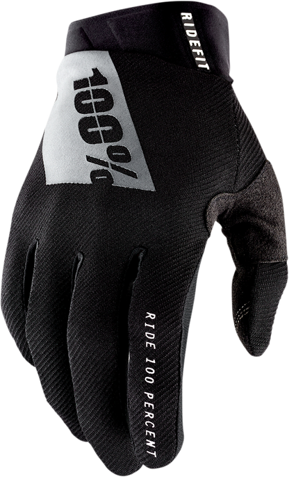 100% handschoenen Ridefit Zwart / Wit Maat XL