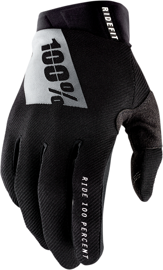 100% handschoenen Ridefit Zwart / Wit Maat XL