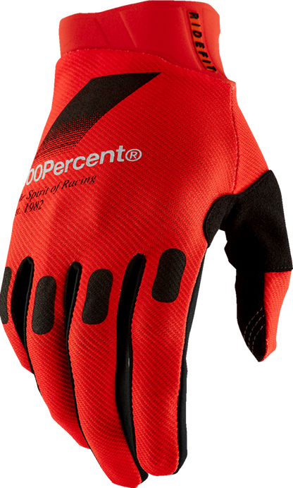 100% handschoenen Ridefit Rood / Zwart Maat L