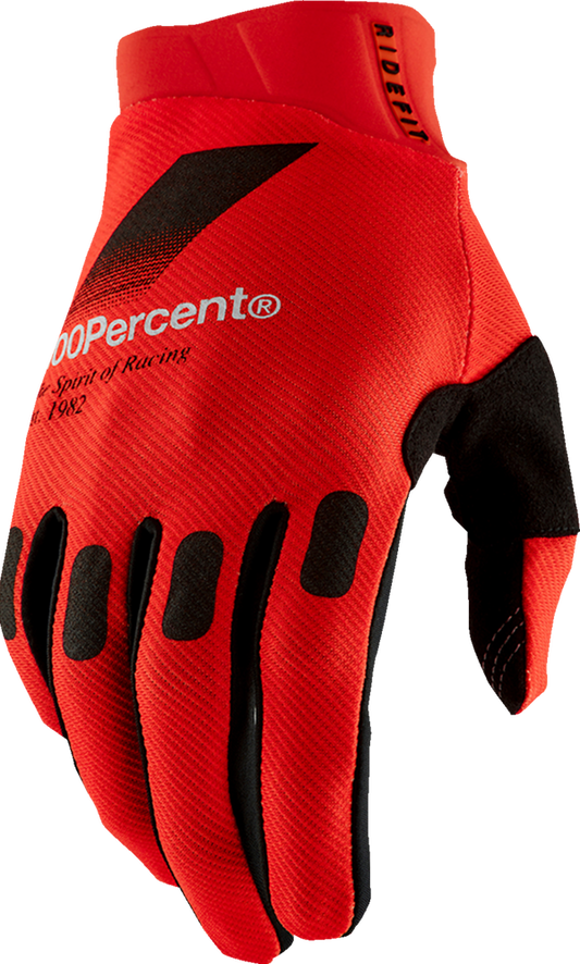 100% handschoenen Ridefit Rood / Zwart Maat L