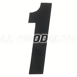 CC Products número de placa #1 Negro 11 cm de alto (por unidad) número 1