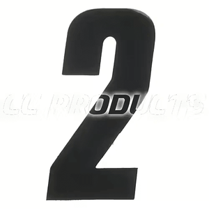CC Products número de etiqueta #2 Negro 11 cm de alto (por unidad) número 2