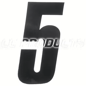 CC Products matrícula #5 Negro 11 cm de alto (por unidad) número 5