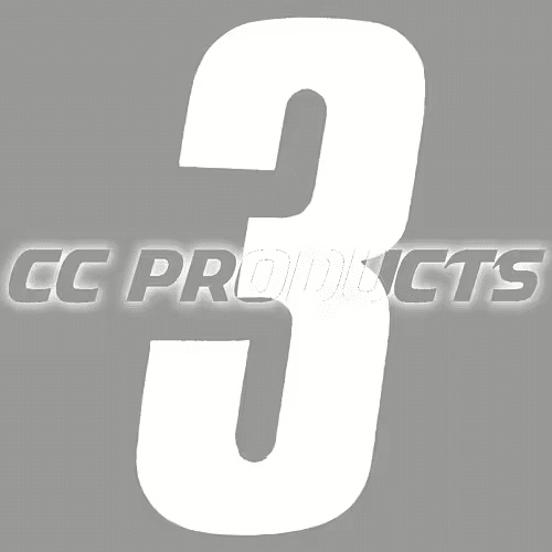 CC Products plaknummer 3 Wit 17cm hoog ( per stuk ) nummer 3 - MxProStoreParts