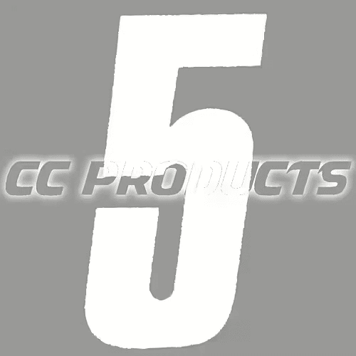 CC Products plaknummer 5 Wit 17cm hoog ( per stuk ) nummer 5 - MxProStoreParts
