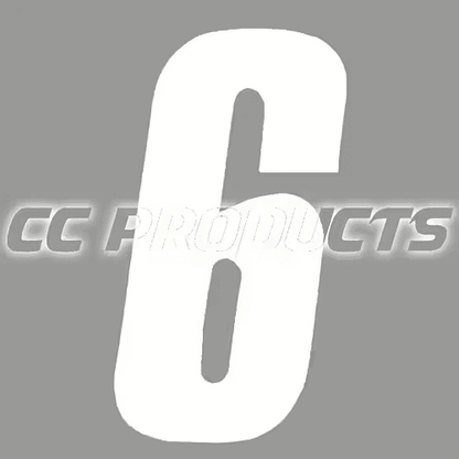 CC Products Schildnummer 6/9 Weiß 17 cm hoch (pro Stück) Nummer 6/9 - MxProStoreParts