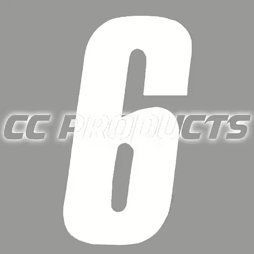 CC Products plaknummer 6/9 Wit 17cm hoog ( per stuk ) nummer 6/9 - MxProStoreParts