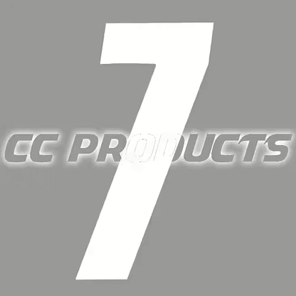 CC Products plaknummer 7 Wit 17cm hoog ( per stuk ) nummer 7 - MxProStoreParts