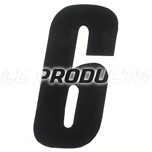 CC Products plaque numéro #6/9 Noir 17 cm de haut (par pièce) numéro 6/9