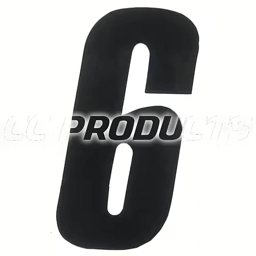 CC Products plaknummer 6/9 Zwart 17cm hoog ( per stuk ) nummer 6/9 - MxProStoreParts