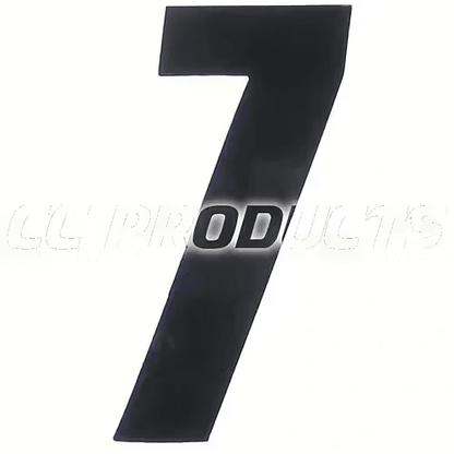 CC Products plaknummer 7 Zwart 17cm hoog ( per stuk ) nummer 7 - MxProStoreParts