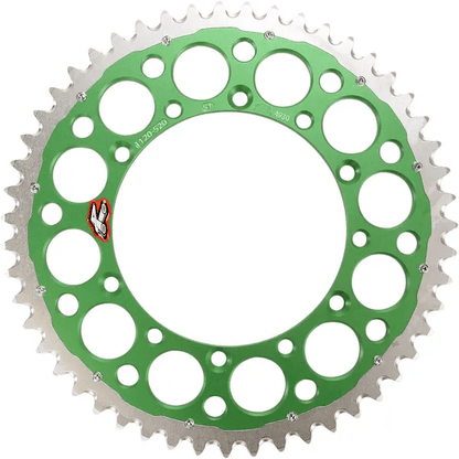 Renthal achtertandwiel Twin Ring 51 tands staal/aluminium Groen Kawasaki KX/KX-F - MxProStoreParts