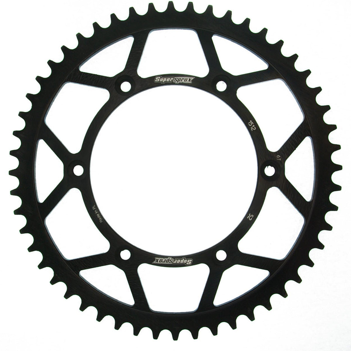 Supersprox Steel Rear sprocket GasGas/Husqv. Black 52 – RFE-1512:52-BLK