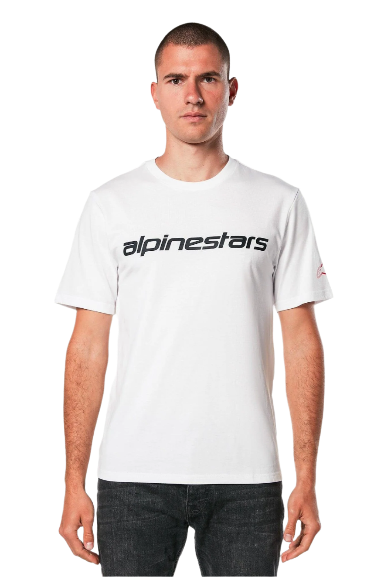 Alpinestars Linear Wordmark 2.0 CSF T-Shirt Wit Rood Zwart