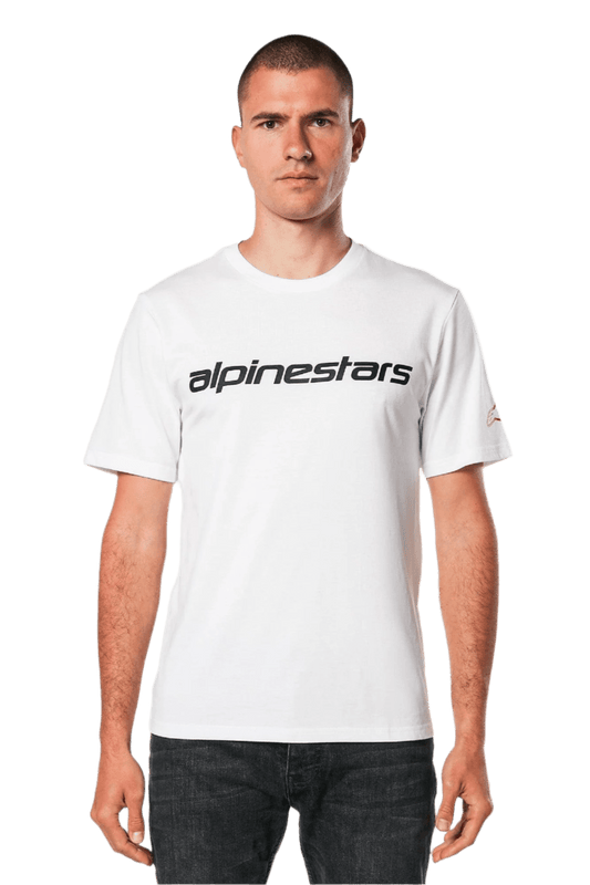 Alpinestars Linear Wordmark 2.0 CSF T-Shirt Wit Rood Zwart - MxProStoreParts