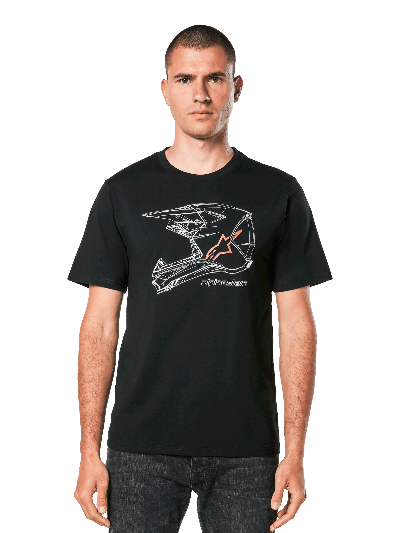 Alpinestars MX Helmet CSF Short Sleeve T-Shirt Black
