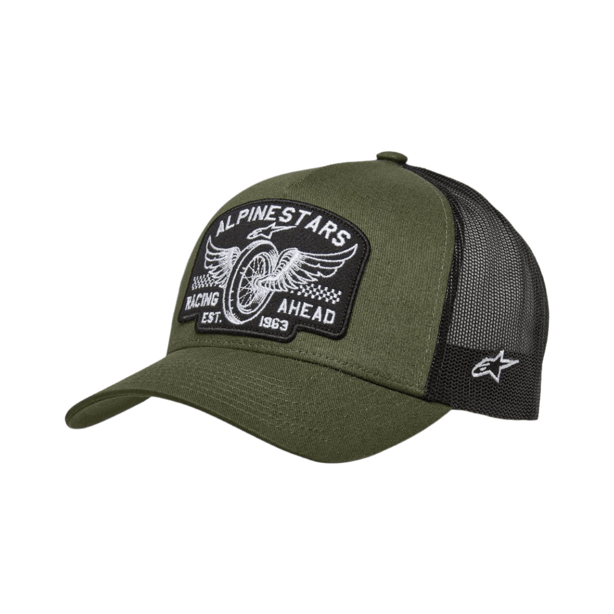 Alpinestars Heritage Patch-Trucker-Kappe One Size Militär Schwarz - MxProStoreParts