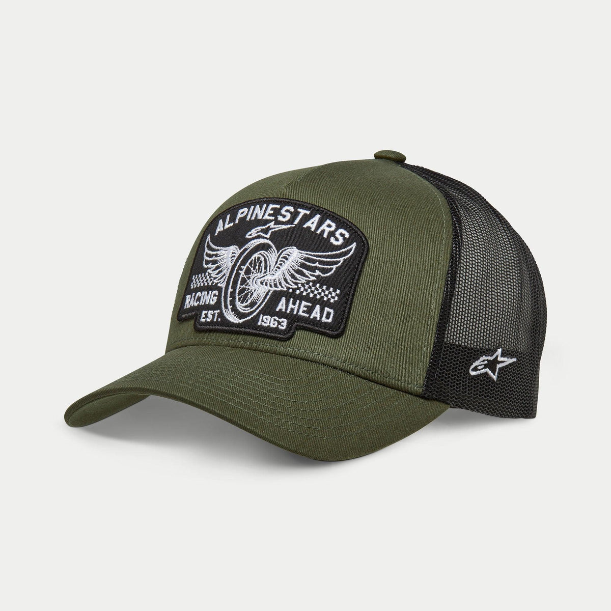 Alpinestars Heritage Patch-Trucker-Kappe One Size Militär Schwarz - MxProStoreParts
