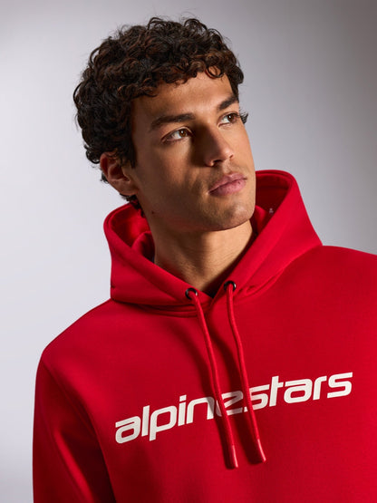 Alpinestars Linear Wordmark V3 Fleece Hoodie Rood Wit Wit