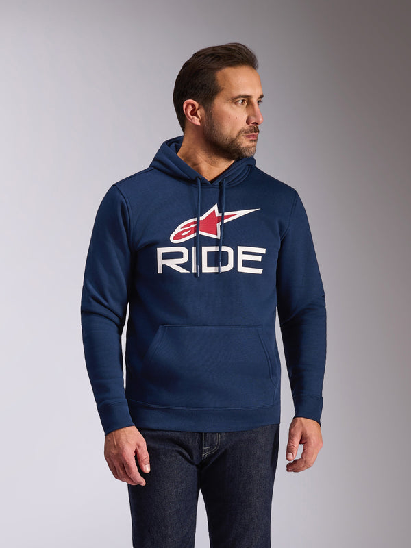 Alpinestars Ride V3 Hoodie Marineblauw Wit Rood