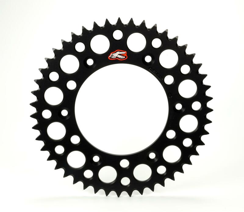 Renthal achtertandwiel 50 tands ultralight aluminium Zwart Fantic XX/XE 125 2021 & Yamaha YZ/YZ F 125/250/450 99-