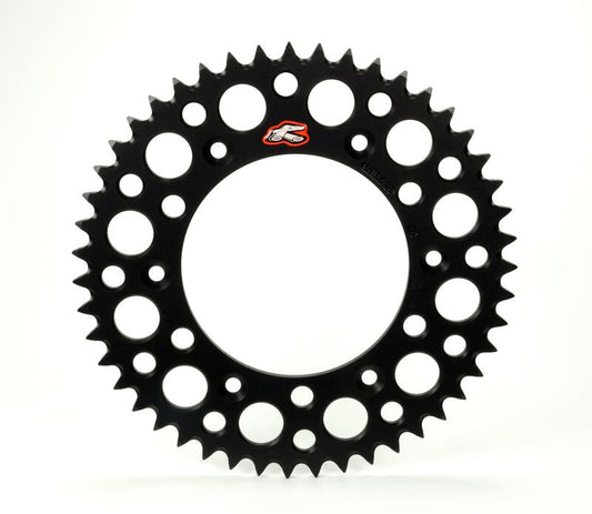 Renthal achtertandwiel 49 tands ultralight aluminium Zwart Fantic XX/XE 125 2021 &amp; Yamaha YZ/YZ F 125/250/450 99-