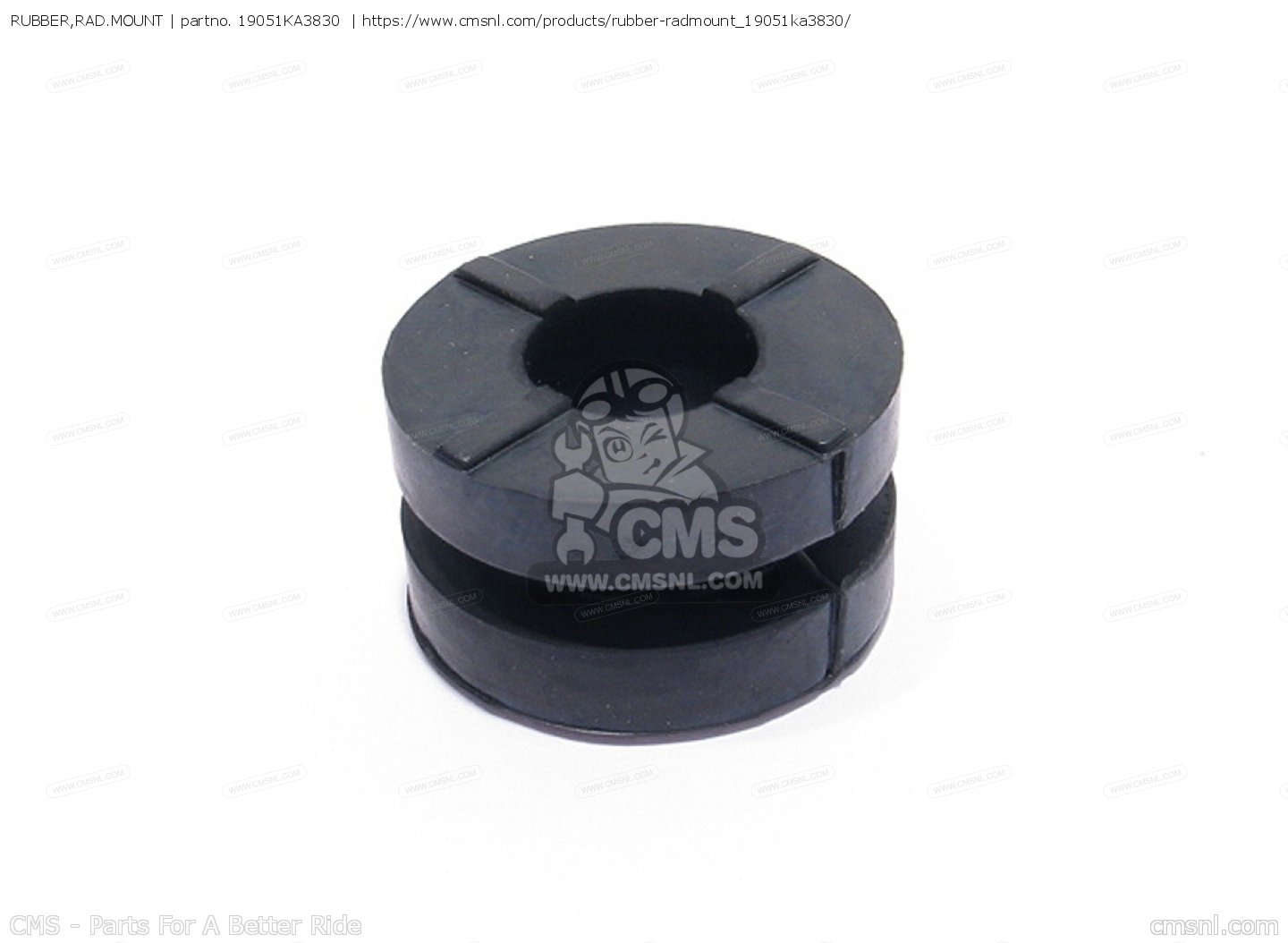 Honda OEM RUBBER,RAD.MOUNT 19051-KA3-830