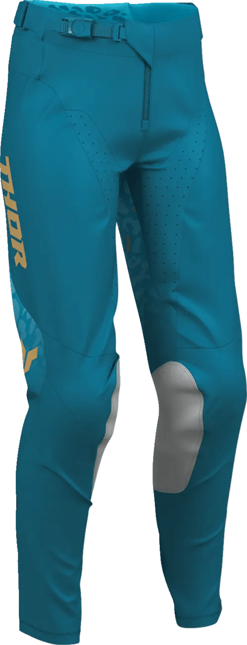 THOR Launchmode Spotted dames crossbroek – Blauw/Lichtgrijs/Geel