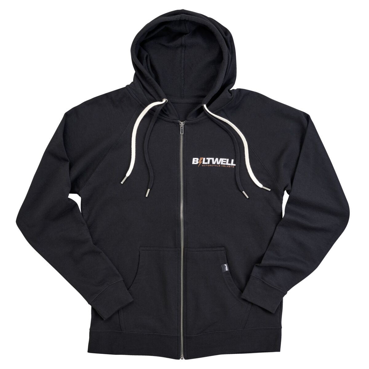 BILTWELL Bolts Zip herenhoodie met ritssluiting, zwart, 2XL